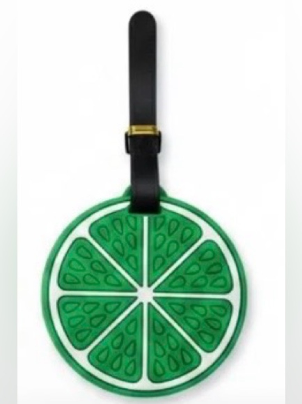 NWT Kids Lime Fruit Rubber Luggage Tag Unisex Durable Travel Vacation School